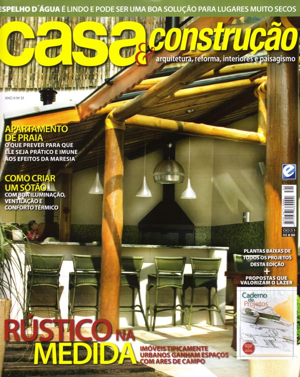 Capa da revista Casa & Construção nº 31, publicação com projeto INSIDE, acervo INSIDE