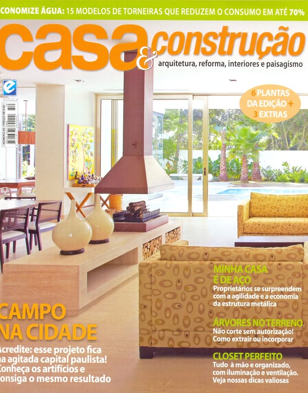 Capa da revista Casa & Construção nº 54, publicação com projeto INSIDE, acervo INSIDE