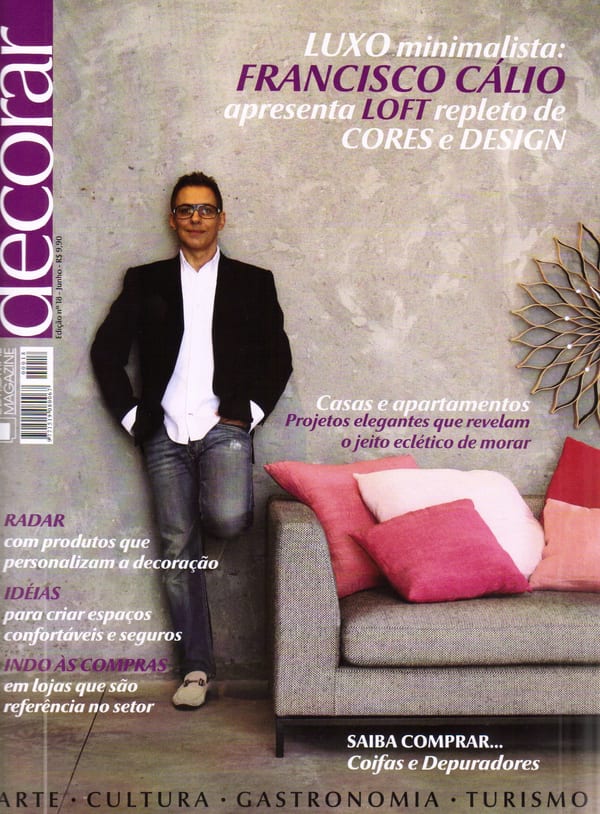 Capa da revista Decorar, publicação com projeto INSIDE, acervo INSIDE
