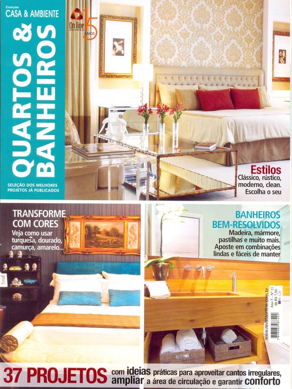 Capa da revista Quartos & Banheiros nº 11, publicação com projeto INSIDE, acervo INSIDE