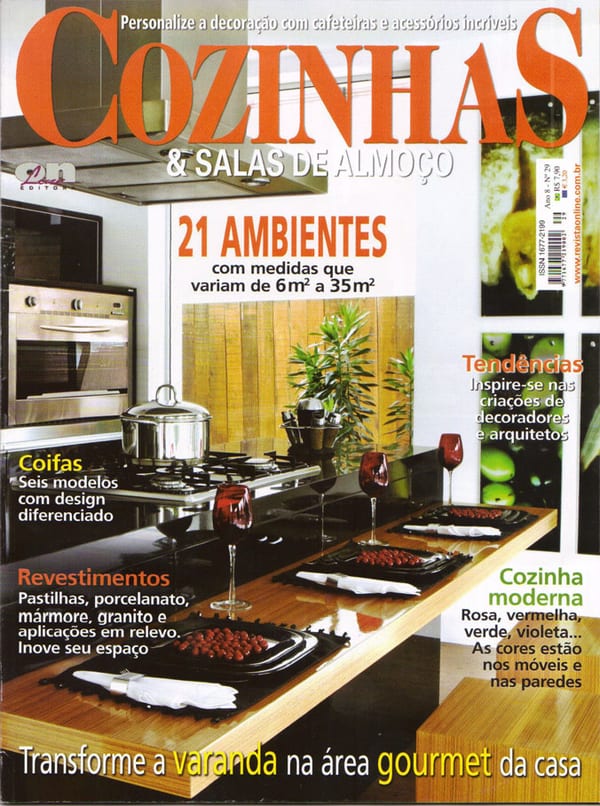 Capa da Cozinhas · nº 29, matéria com projeto da INSIDE, acervo INSIDE